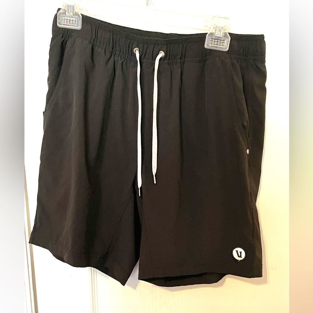 Mens black VUORI athletic shorts